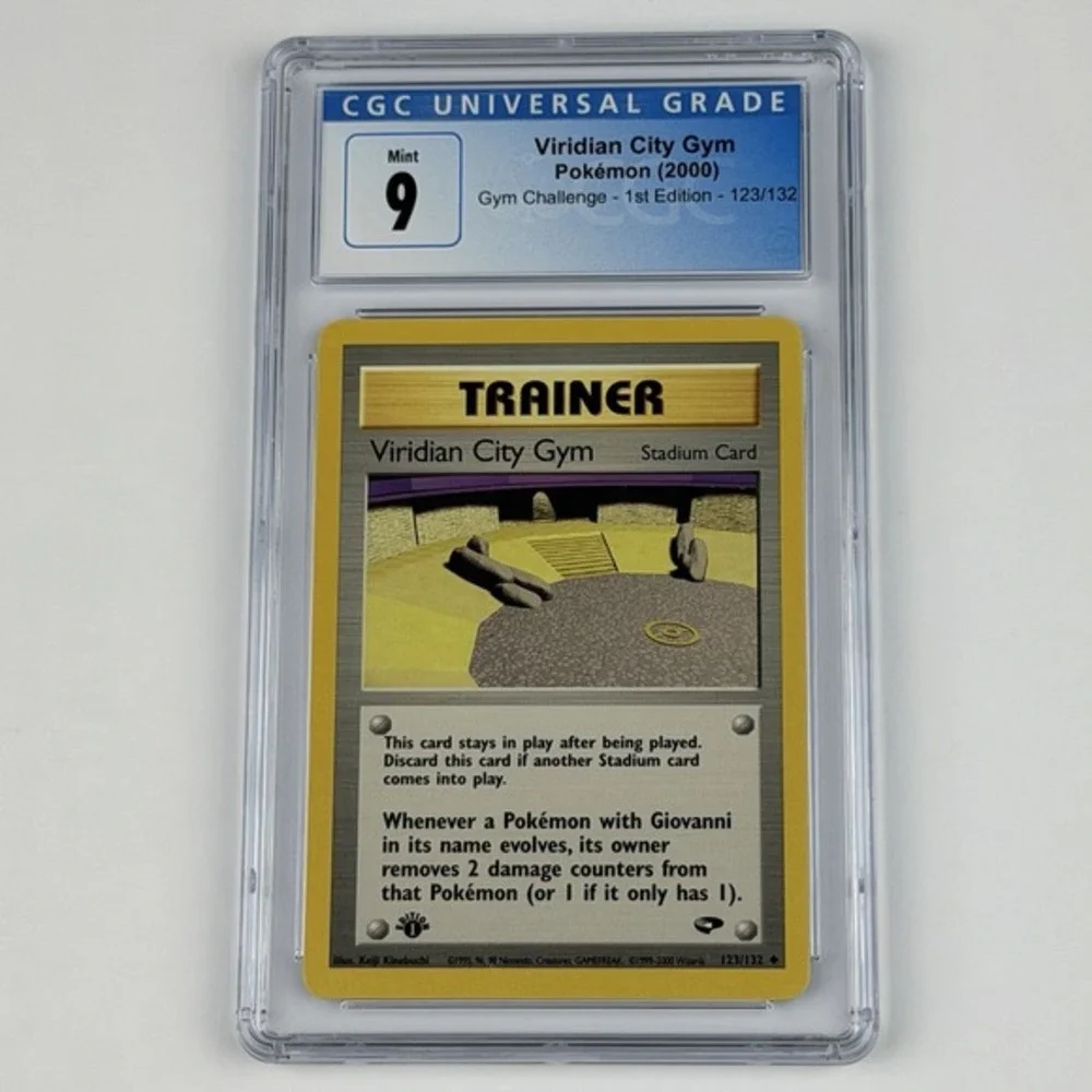 Pokemon Viridian City Gym 123/132 1st Ed CGC 9 Blue Label TCG 2000 Gym challenge